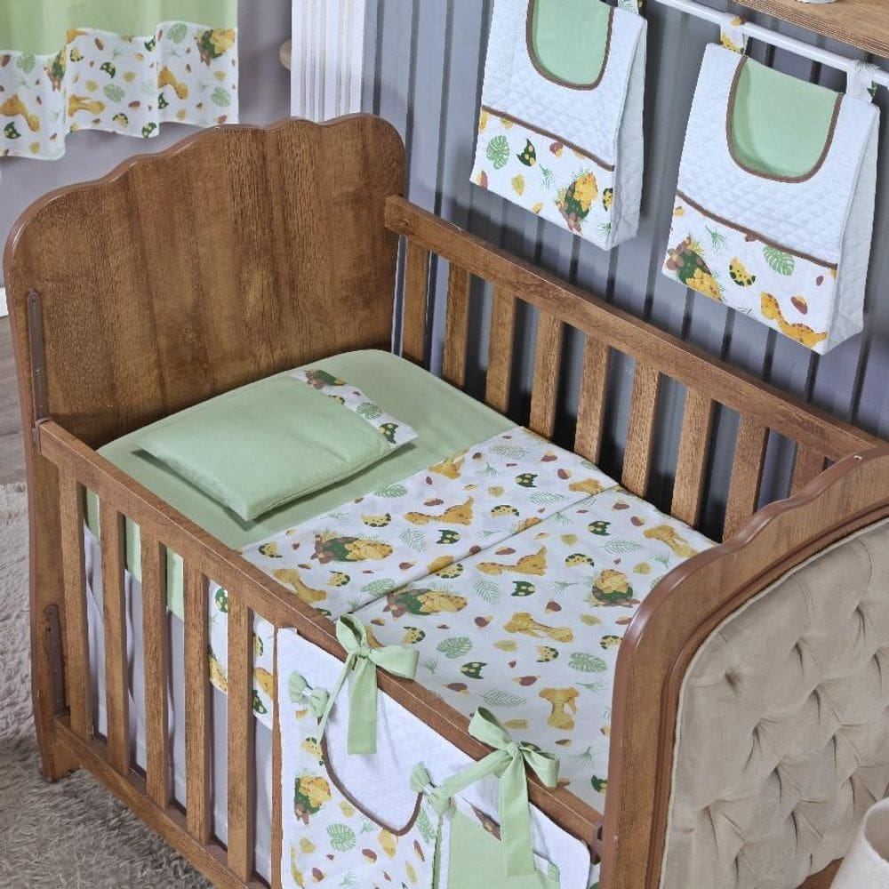 Kit Berço Lençol + Fronha Percal Algodão Menino Menina 3