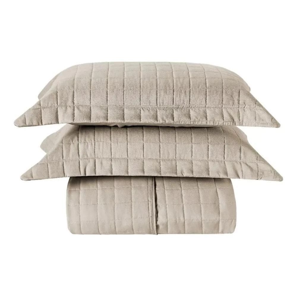 2X Kit Colcha Cobre Leito Casal Padrão Básico 3 Pçs 2,50Mx2,