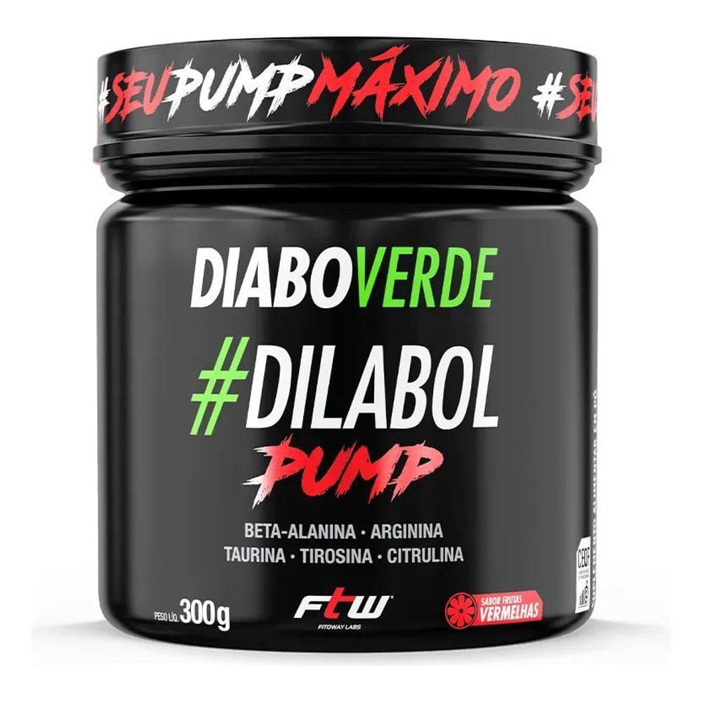 2X Dilabol Pump Pré Treino Diabo Verde 300G Ftw