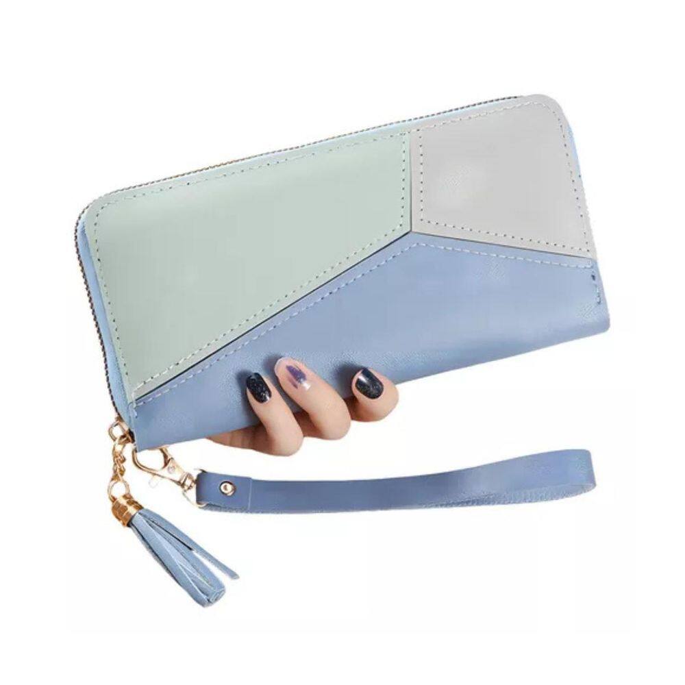 Carteira Feminina Estilosa Grande Com Ziper Porta Cartoes