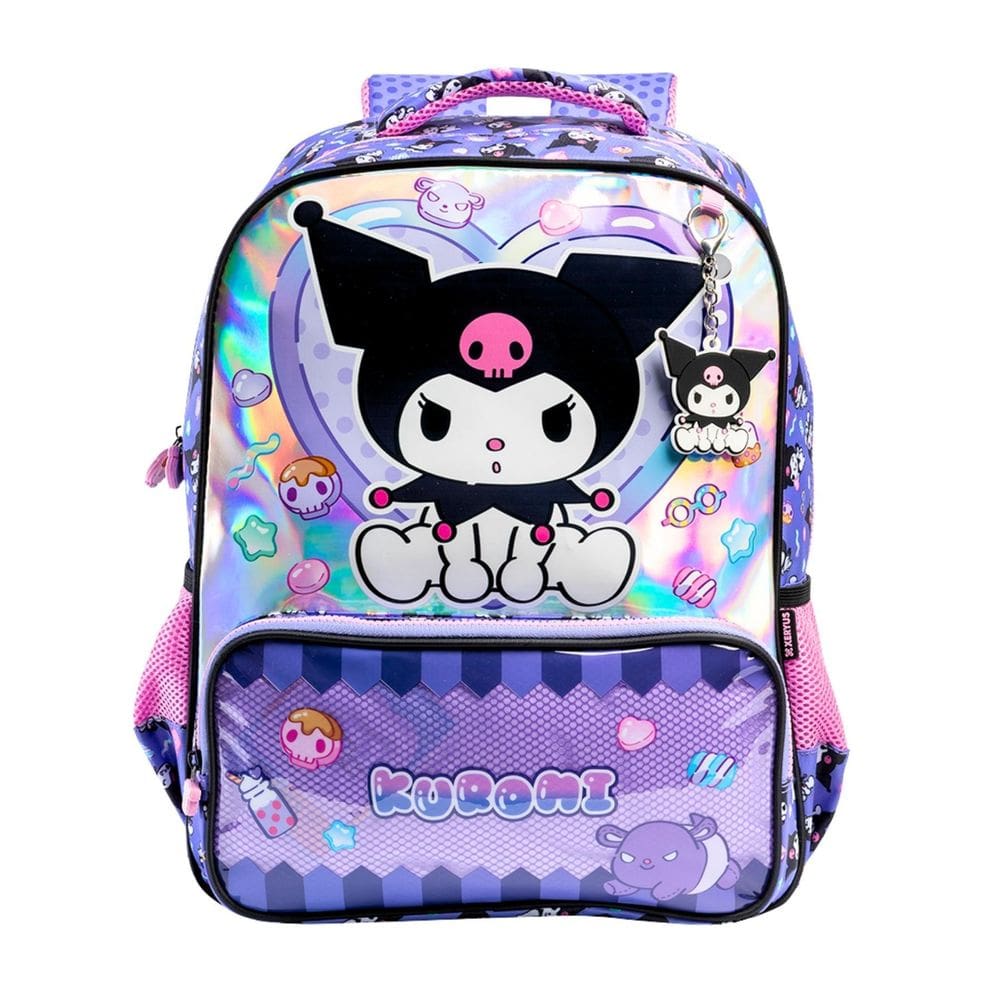 Mochila Escolar De Costa Kuromi Hello Kitty 16102