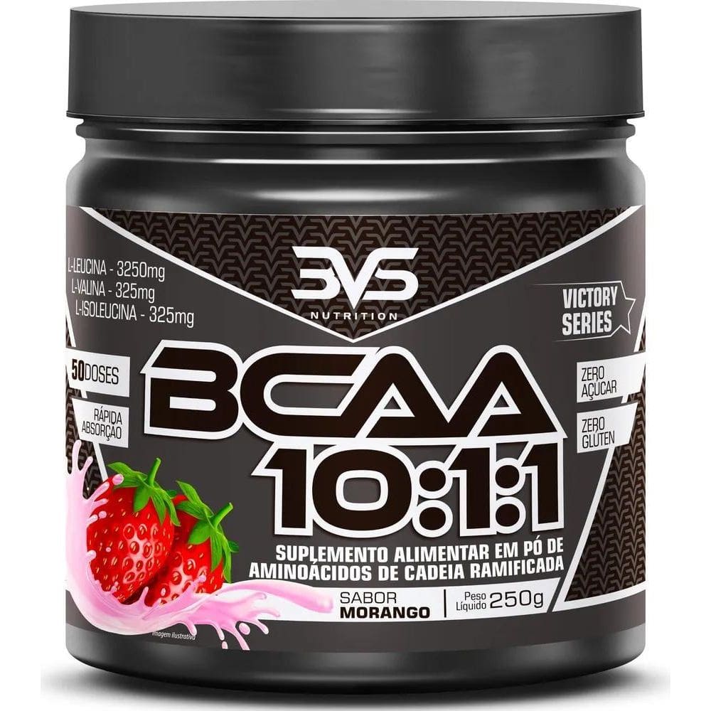 2X Bcaa Em Pó 10:1:1 Sabor: Morango - Fórmula Exclusiva Ultr