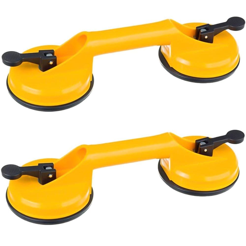 Ventosa Dupla Para Vidro Gesso Mármore Metal Piso Kit 02 Un