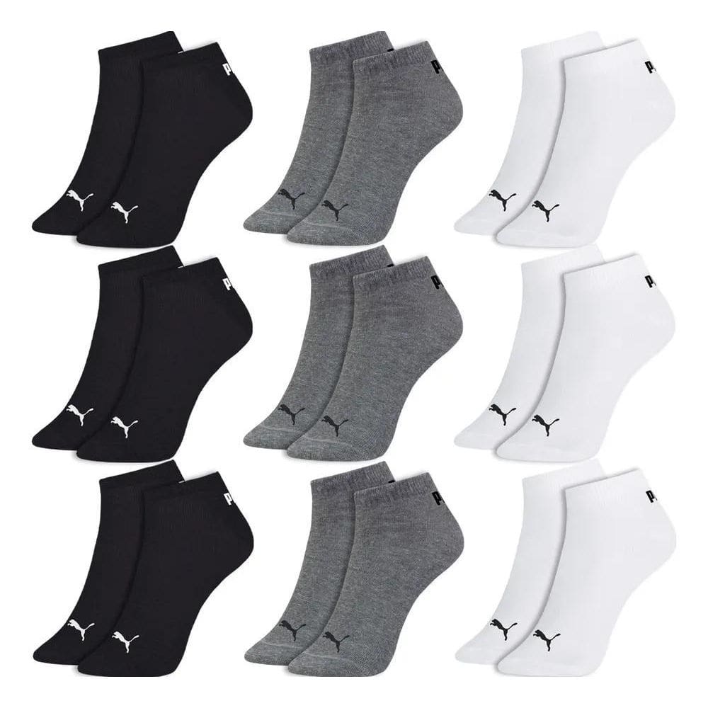 2X Kit 9 Pares Meias Puma Soquete Cano Baixo Origina