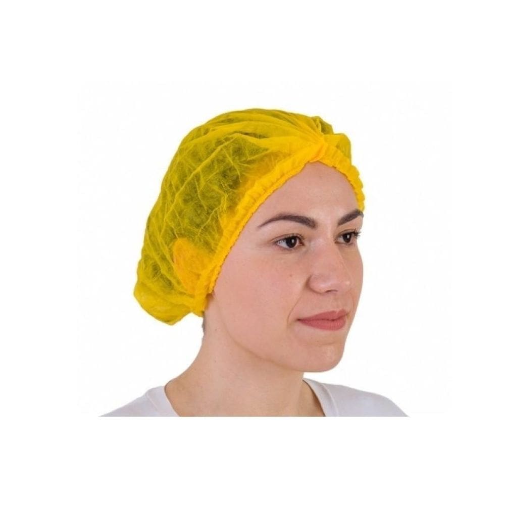 Touca Descartável Tnt C/100Un - Amarelo