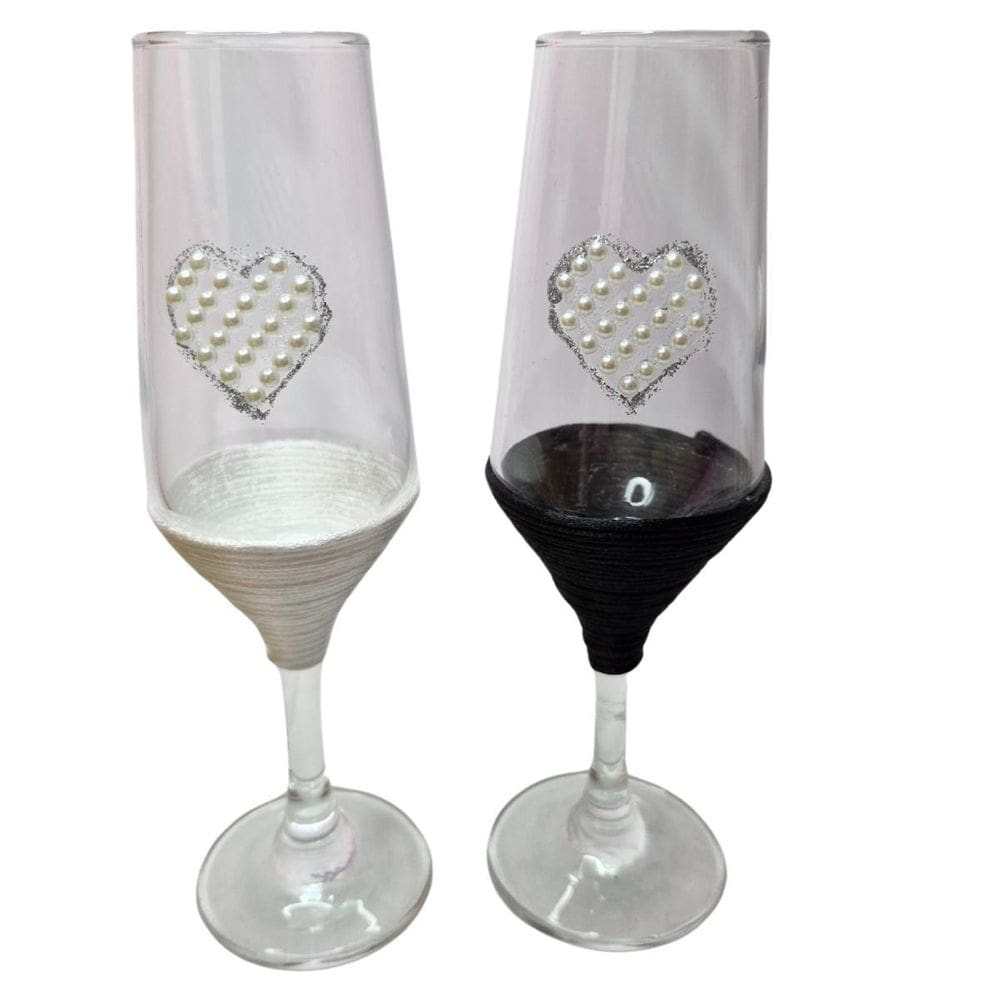 2 Taças Vidro Casamento Presente Noivos Amor