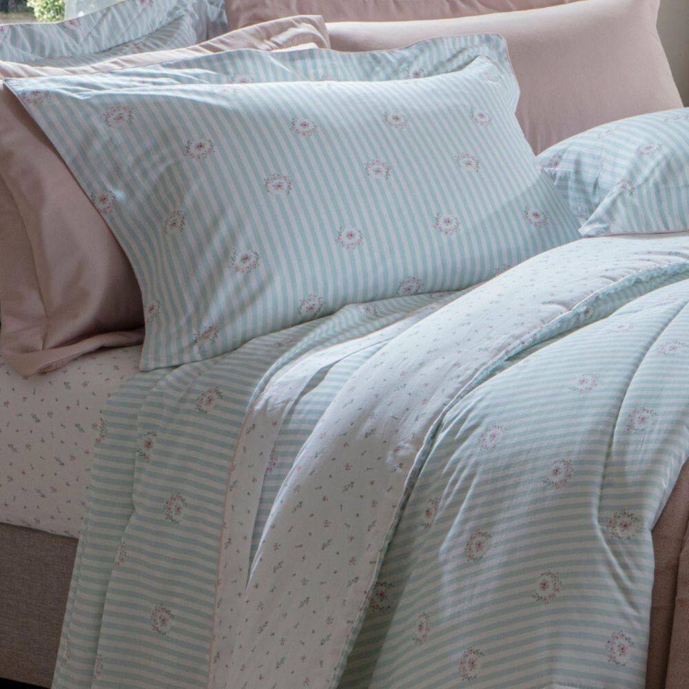 Jogo Cama Casal 200 Fios Kacyumara 04 Peças Vintage Pivone