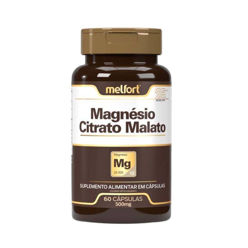 Citrato Malato De Magnésio 500Mg 60Caps Melfort