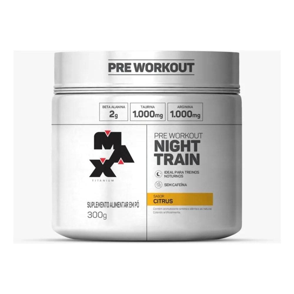 2X Suplemento Em Pó Night Train Sem Cafeina 300Gr - Max Tita