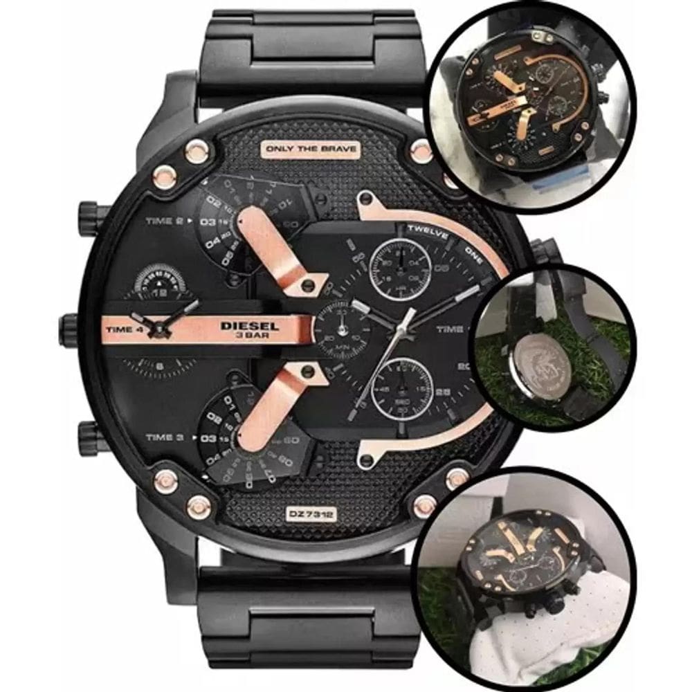 Relógio Masculino Diesel Mr Daddy Dz7312 Rose Completo