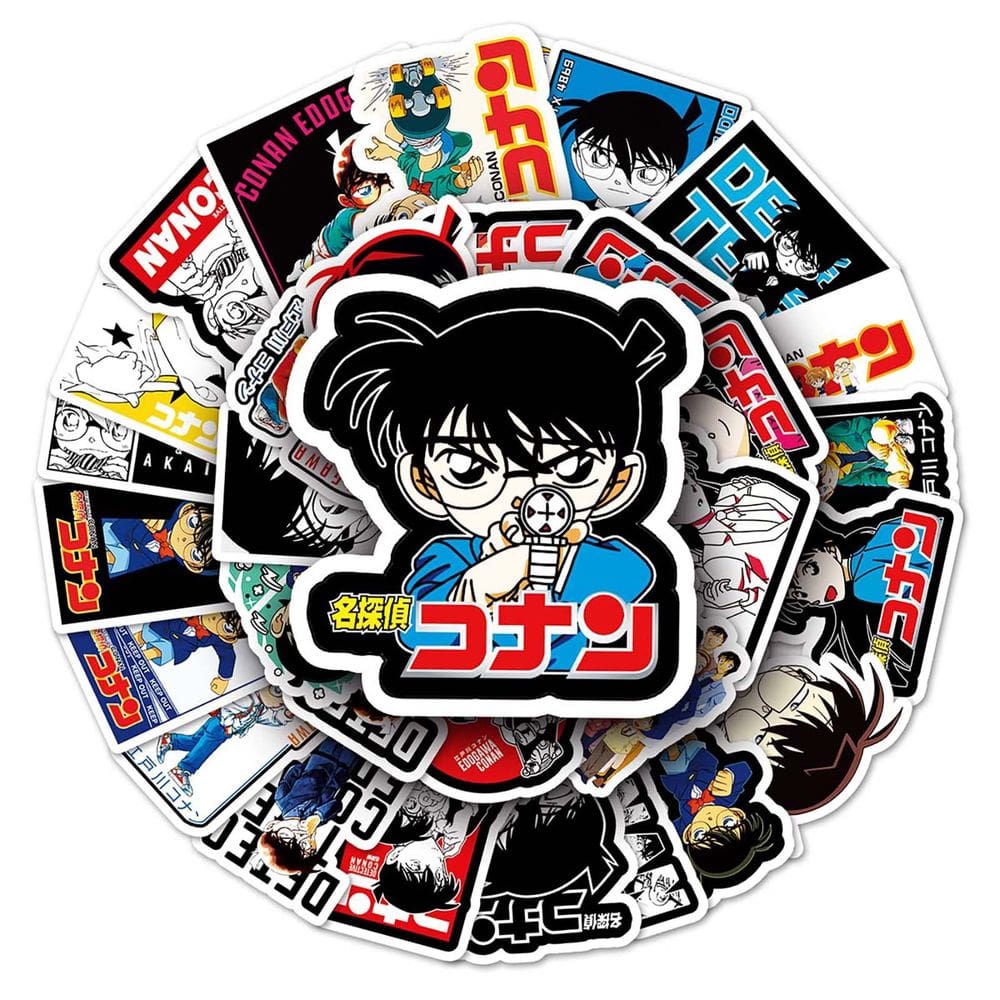 Adesivos de vinil impermeável Detectives Conans Anime 50 unidades