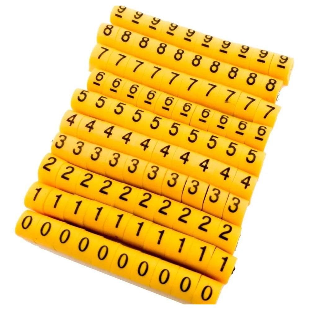 2X Marcador De Cabo Anilha Números Com 500 Peças