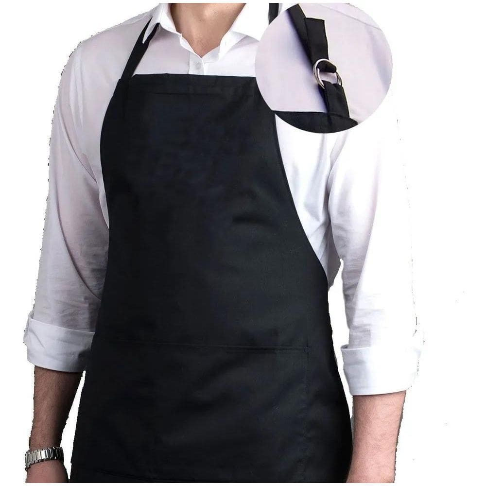 2X Avental Oxford Com Bolso Uniforme Restaurante Chef Garçon