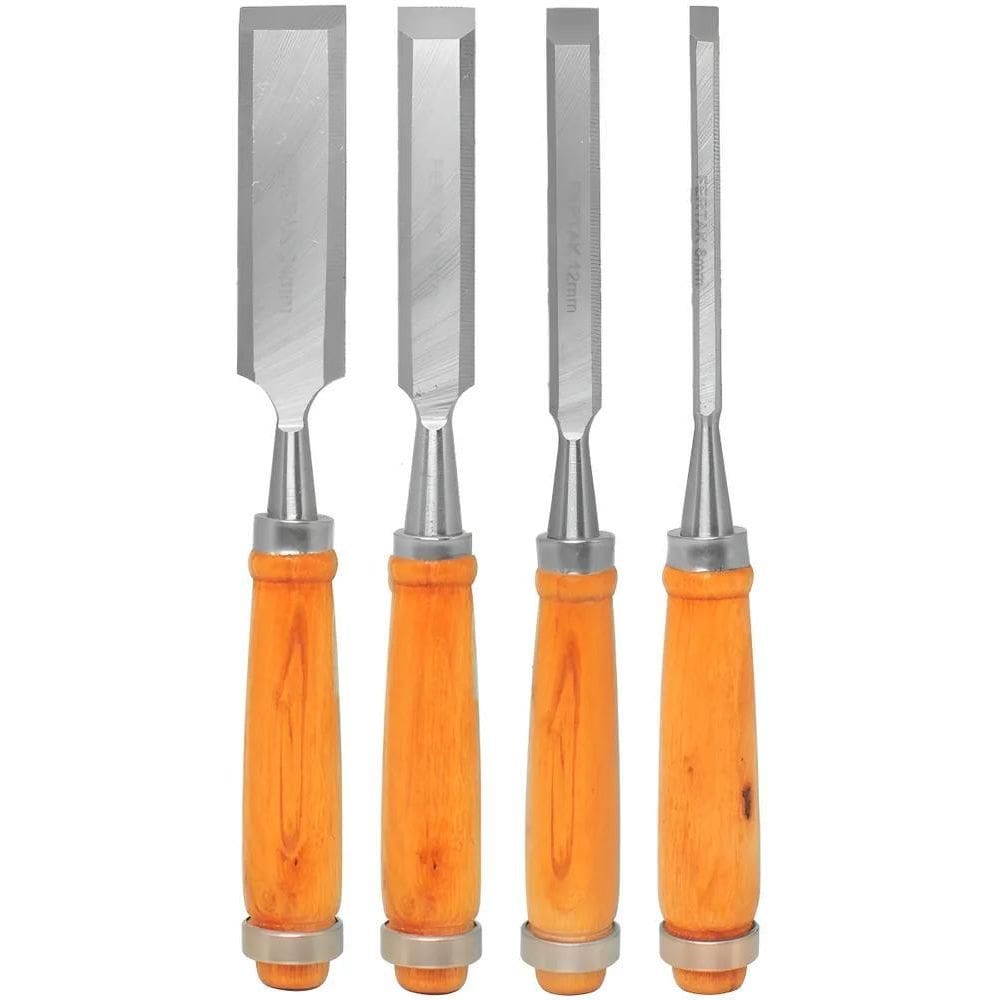 Kit Jogo Formão Entalhar Esculpir Madeira 4 Pçs