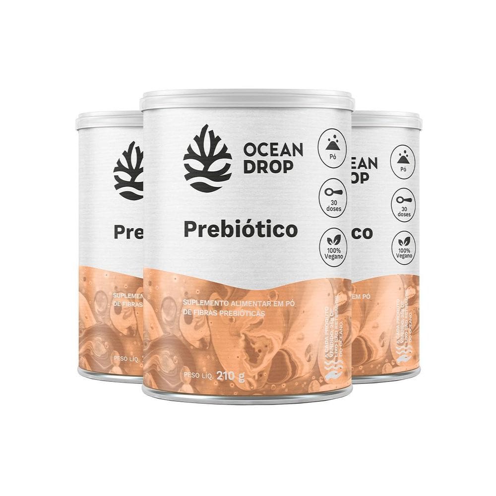 Kit 3 Prebiótico Ocean Drop Vegano 210G