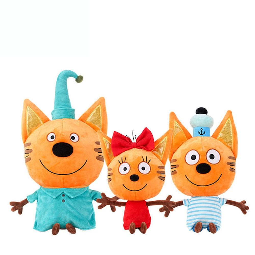 Boneca de brinquedo de pelúcia Kid-e-Cats recheada para crianças