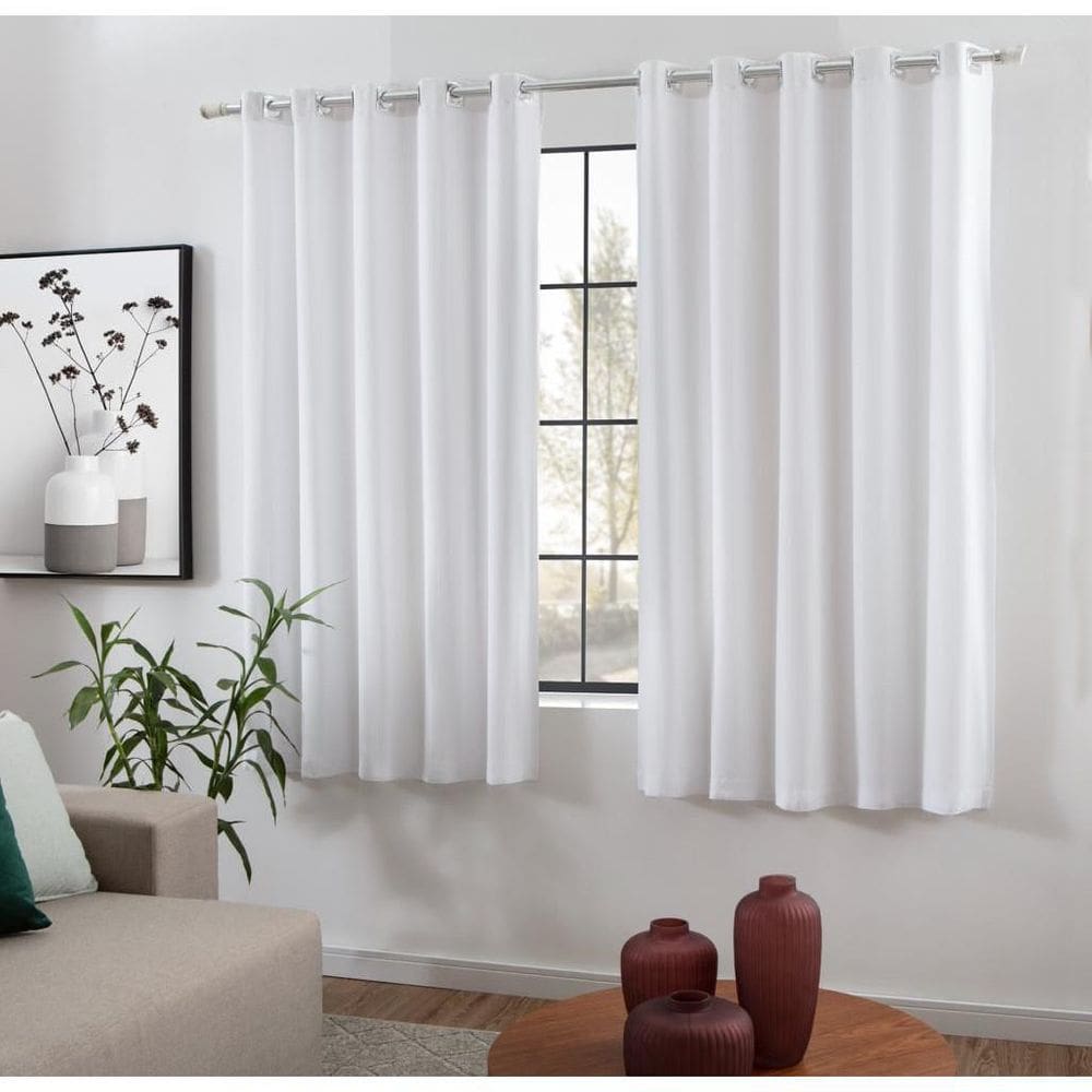 Cortina Cozinha Voil Gaze Linho 2,80X1,20 Forro Microfibra