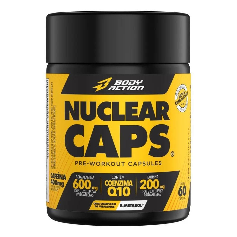 2X Bodyaction - Nuclear Rush Caps Cafeína B Alanina Boro Tau