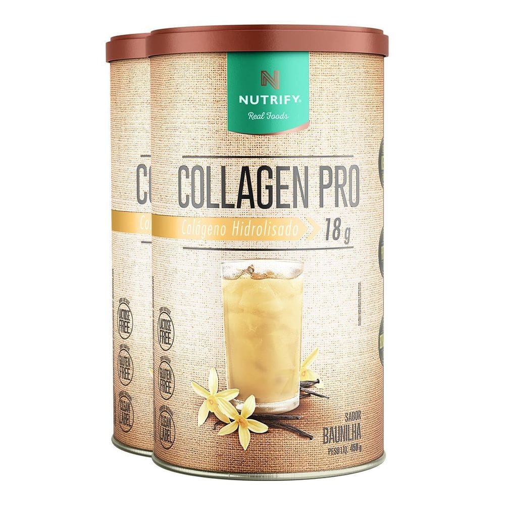 Kit 2 Colágeno Pro Hidrolisado Baunilha Nutrify 450G