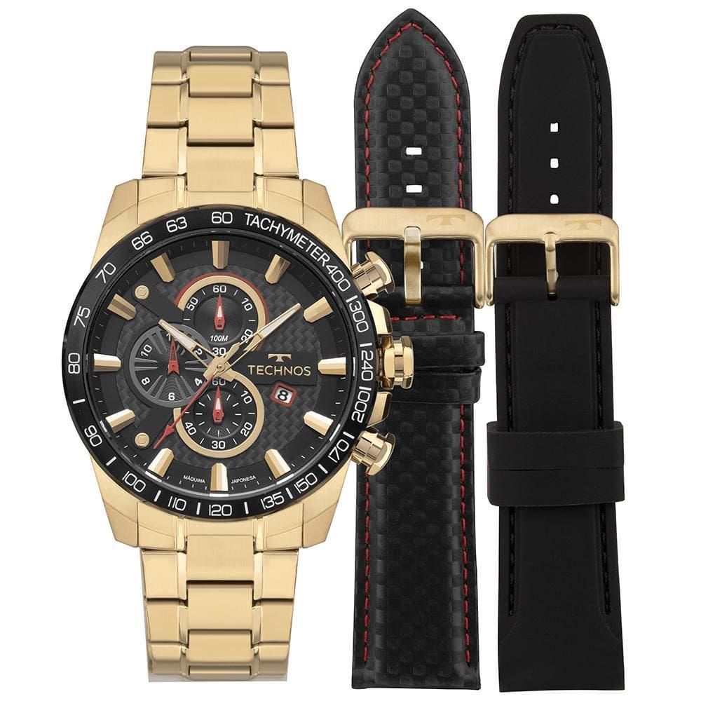 Relógio Technos Masculino Ts Carbon Dourado Os1Abr/T1P
