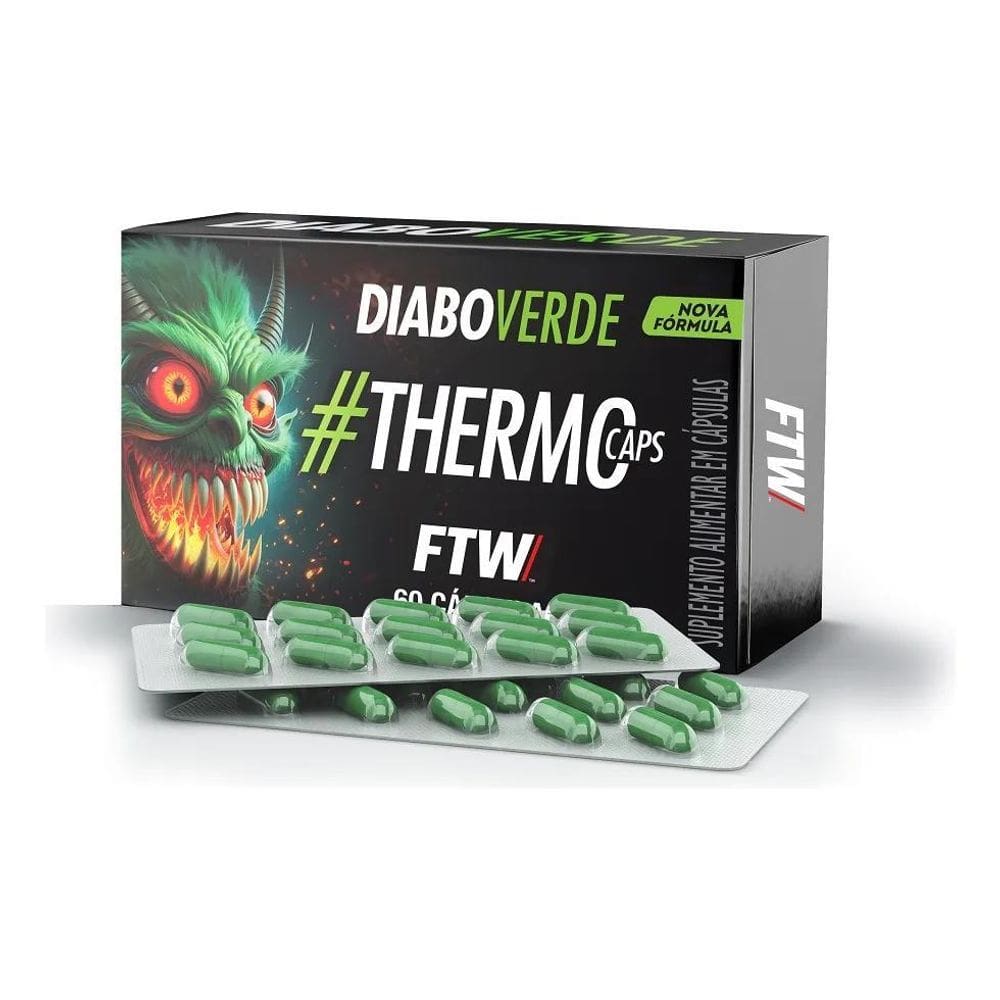 2X Termogenico Thermocaps 200Mg 60Caps Ftw - Diabo Verde