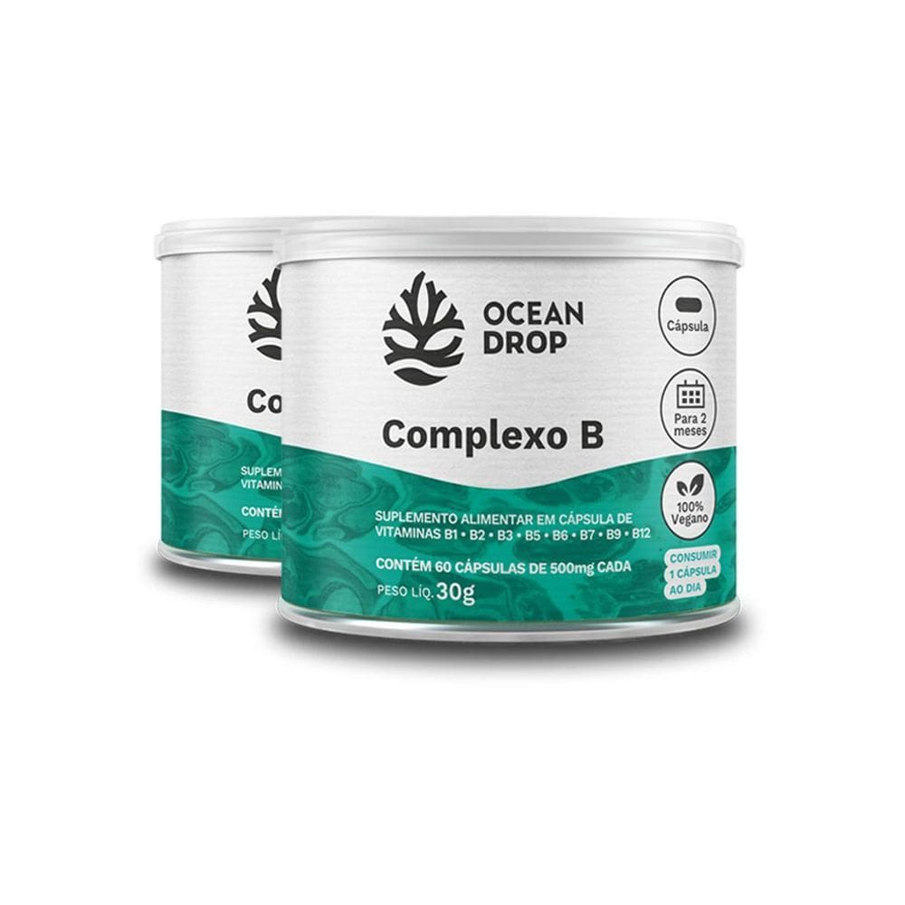 Kit 2 Complexo B Ocean Drop Vegano 60 Cápsulas