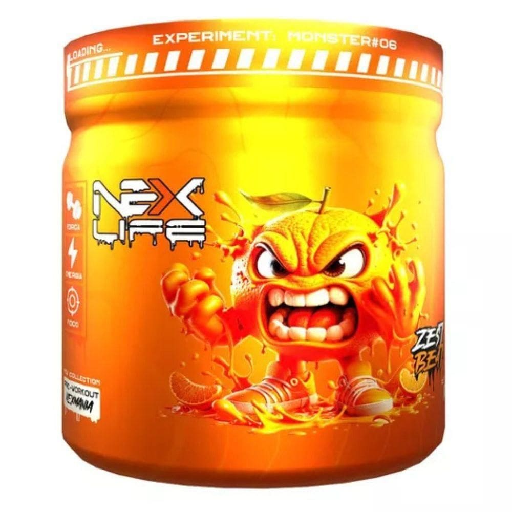 Pre Treino Cafeina 280Mg Tangerina 300G - Nex Life