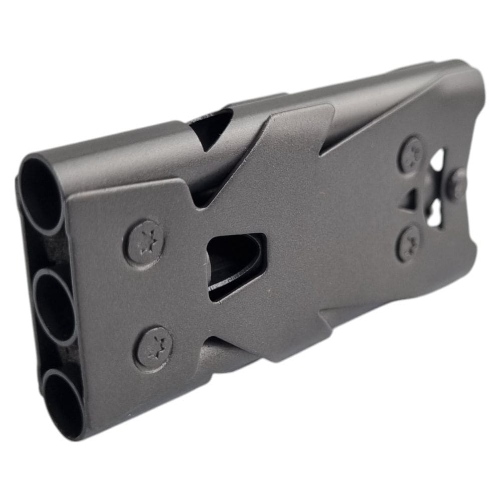 Apito Chaveiro De Emergência Inox 3 Tubos Sobrevivência