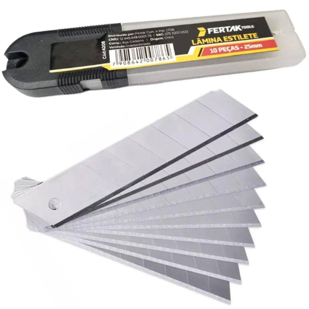 Lâmina Para Estilete 25Mm 10 Peças