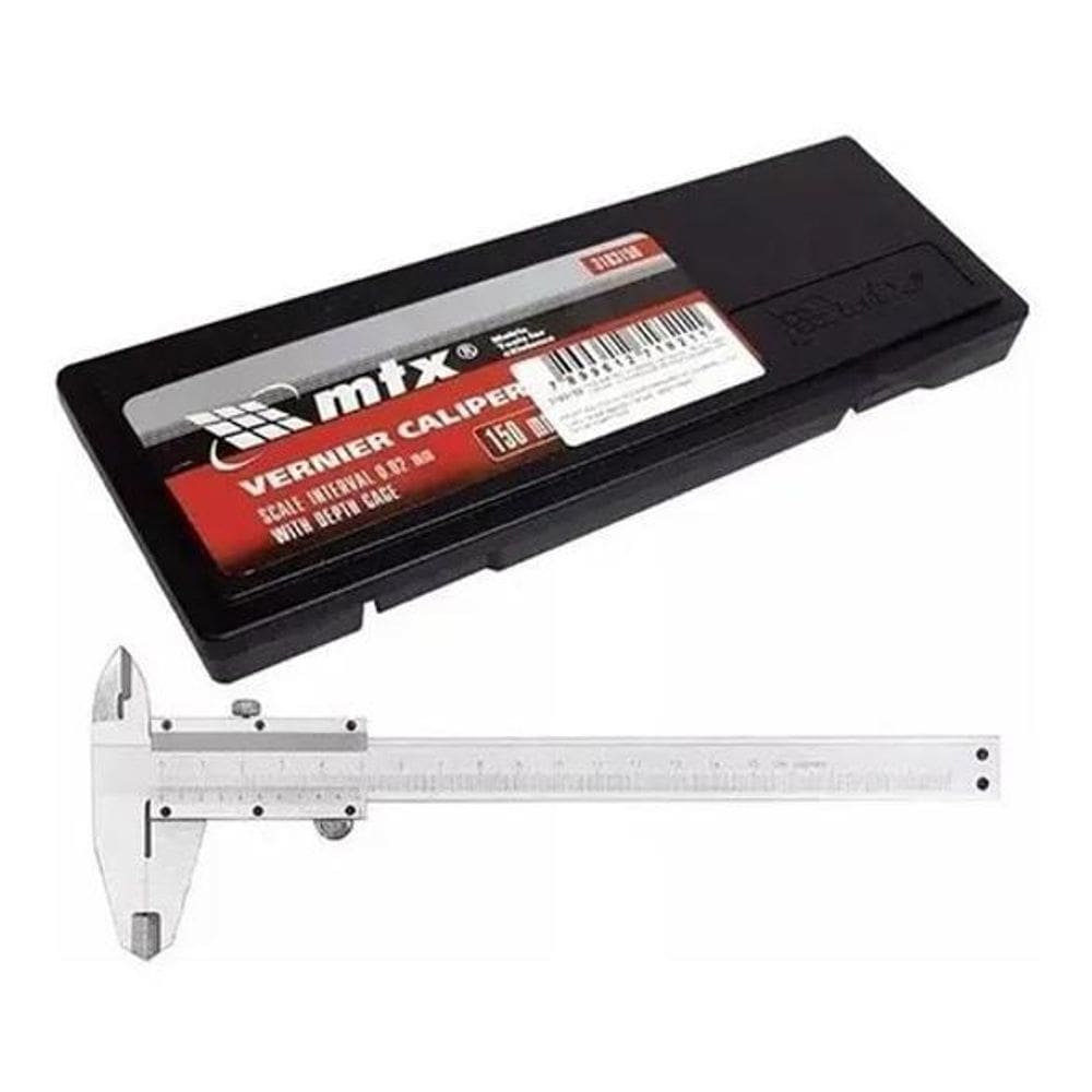 2X Paquímetro Universal 150 Mm  6   Em Aço Inox - Mtx
