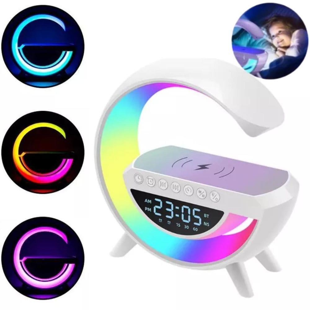 Luminária G Speaker Som Bluetooth Carregamento Bivolt