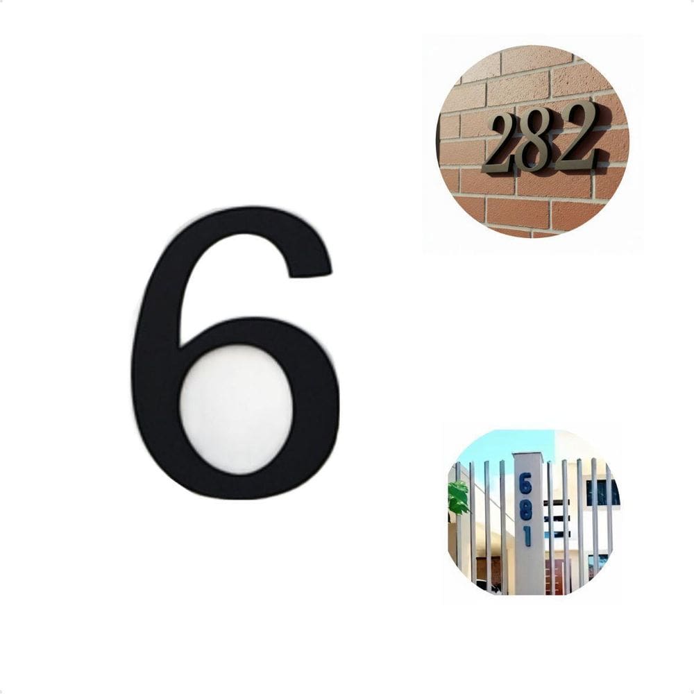 Placa De Número Residencial Design Moderno Minimalista Luxo