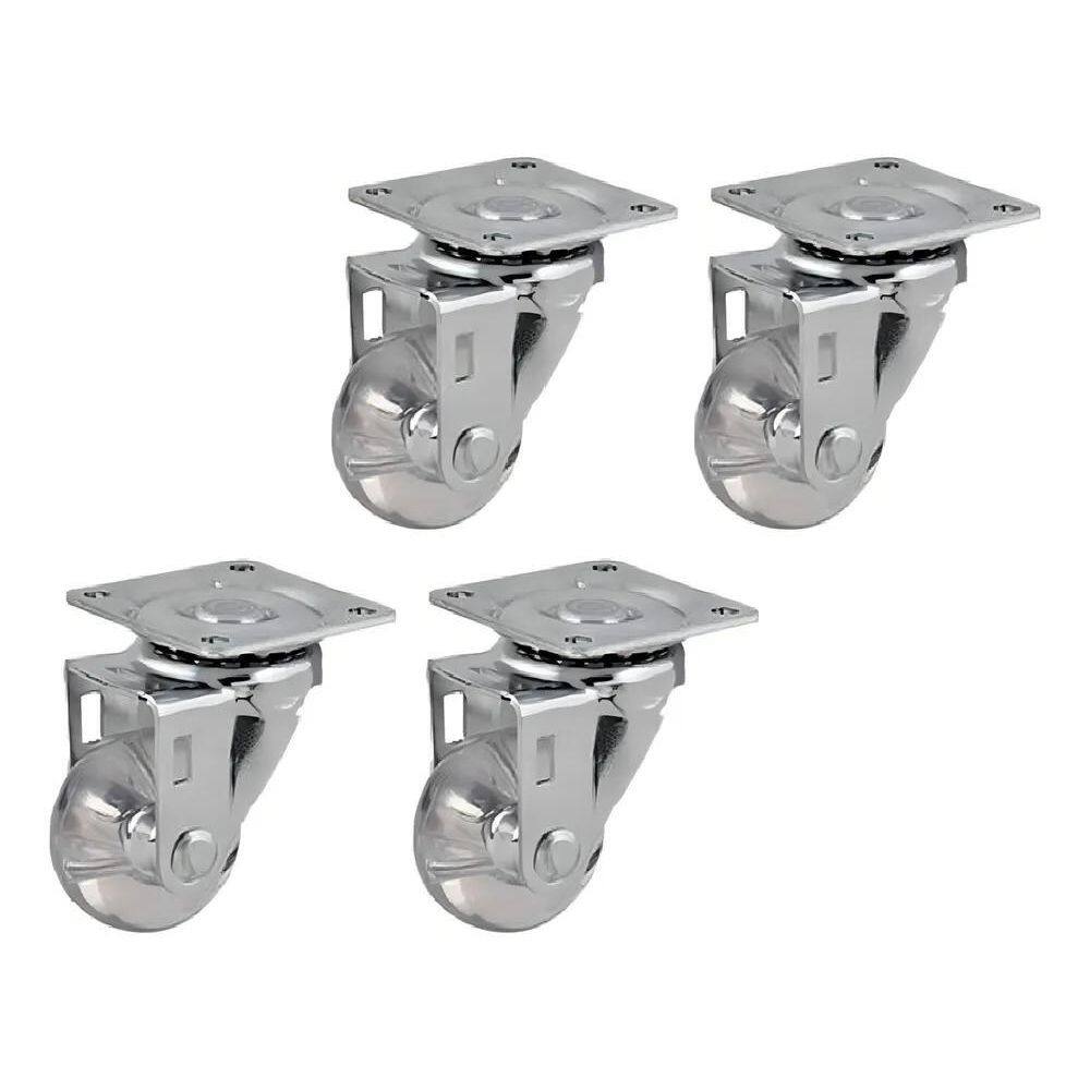 2X Rodizio De Gel 35Mm Silicone Anti Risco Ultra Fort 4 Peça