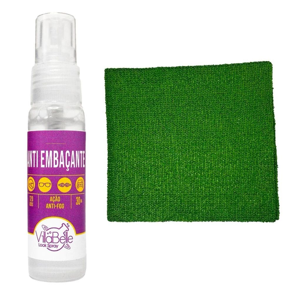 Kit Antiembaçante Óculos E Celulares Pano Microfibra Verde