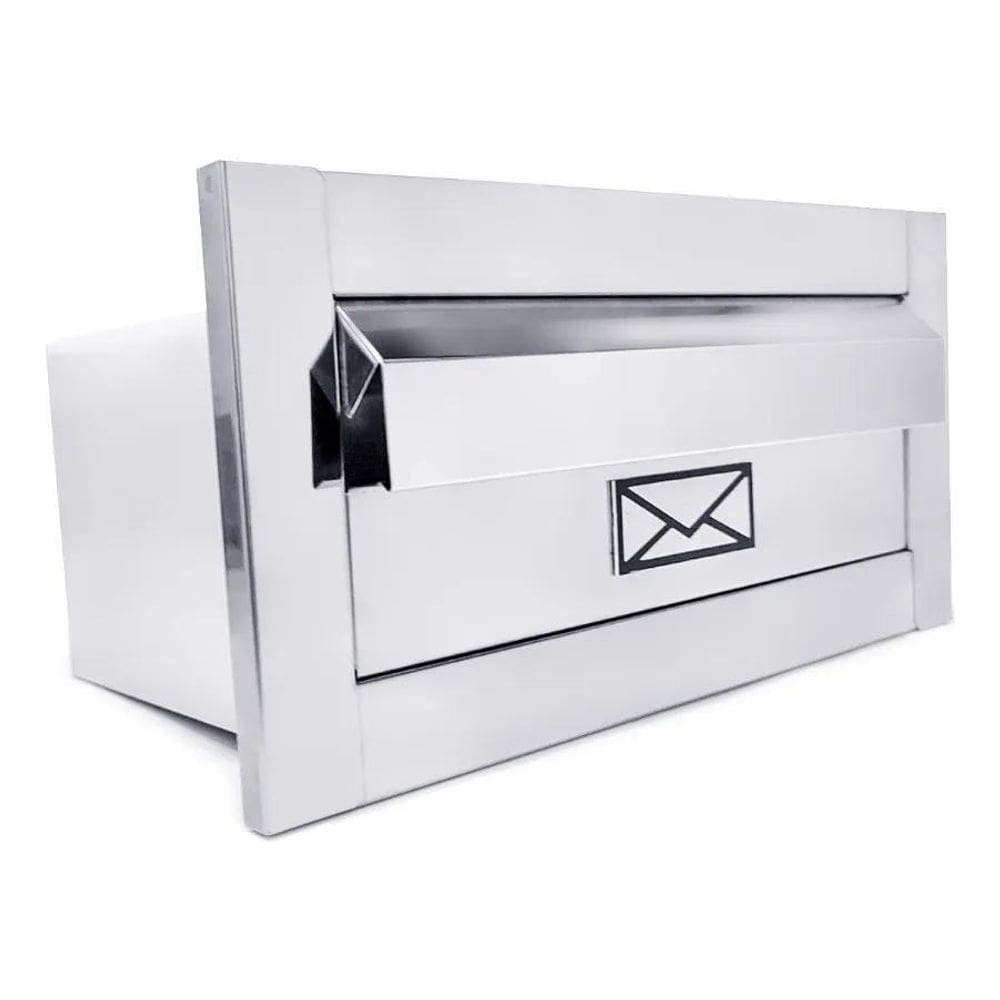 2X Caixa De  Embutir Muro Parede Aço Inox Moderna