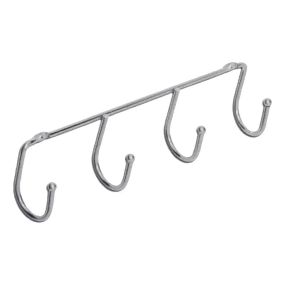 2X Cabideiro Multiuso De Parede Com 4 Ganchos Provador Croma