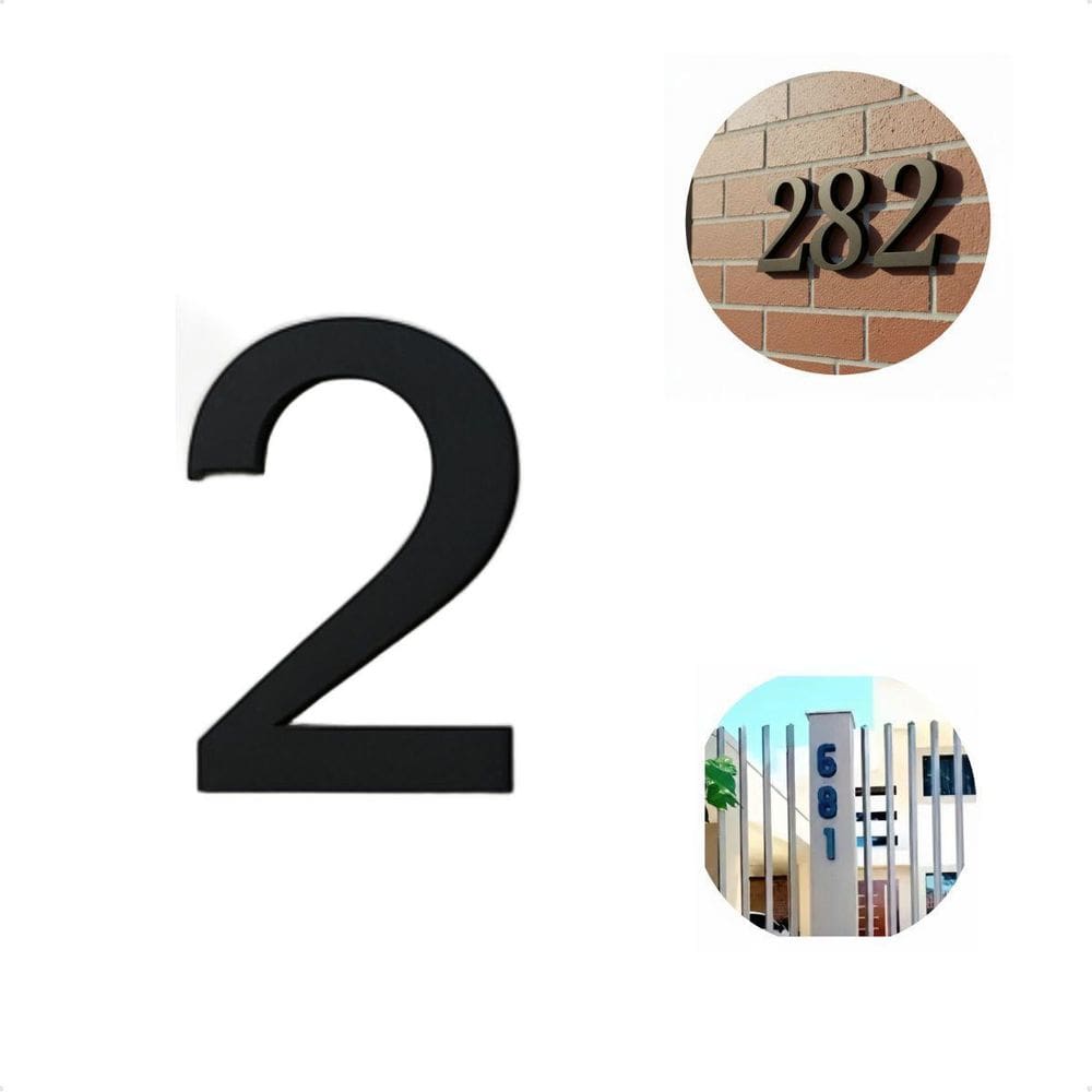 Placa De Número Residencial Design Moderno Minimalista Luxo