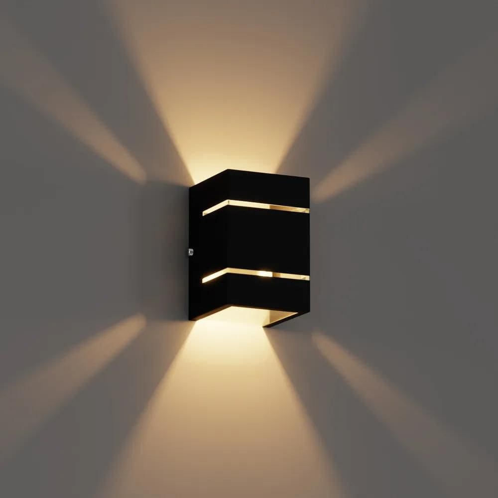 Arandela Externa Facho Alumínio - Preto / Branco Frio Bivolt