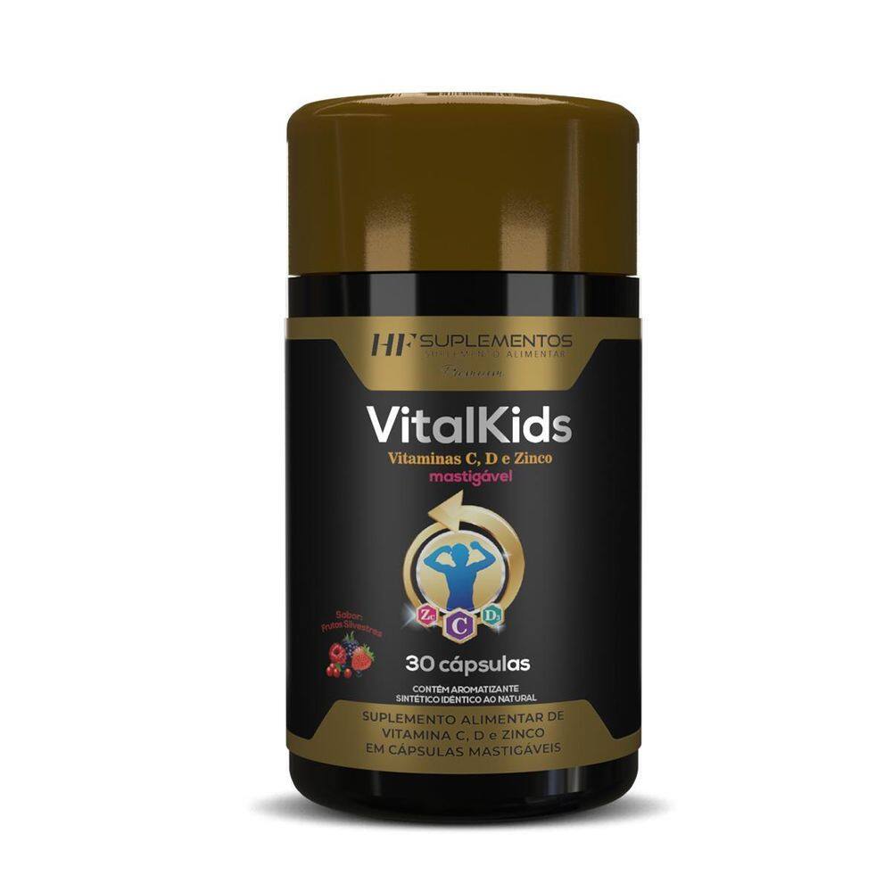 Vitalkids Vitamina C D Zinco 30Caps Mastigavel Hf