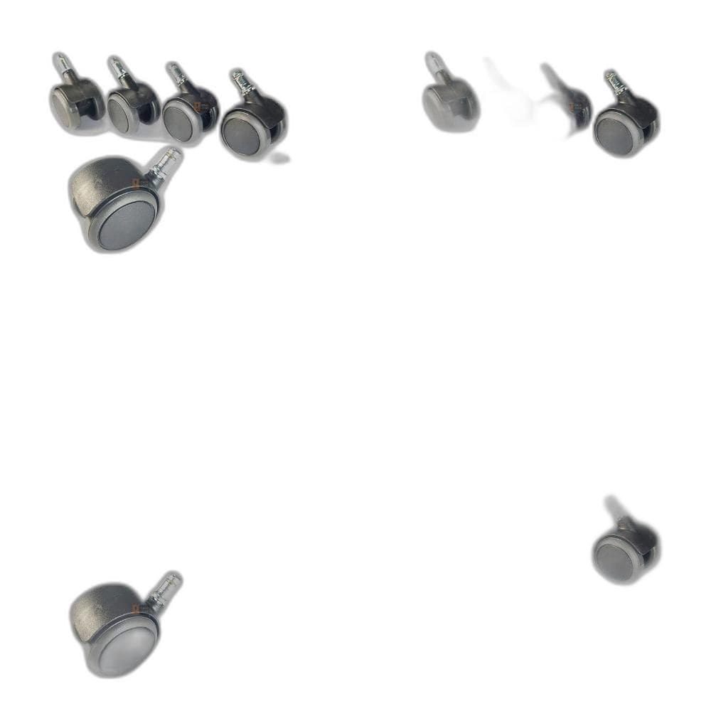 5 Kit Rodizio 5 Unidade Antirisco Pu Cadeira Escritório 50Mm