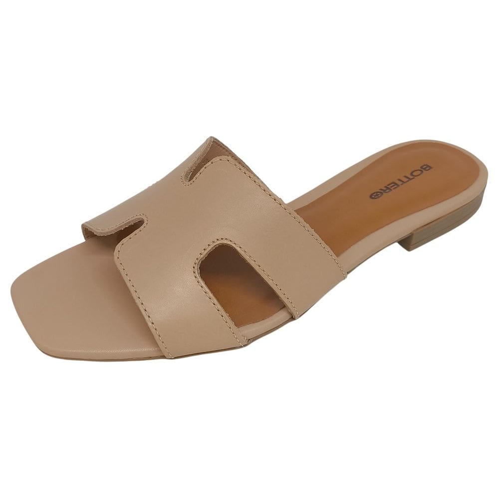 Rasteira Feminina Couro Conforto Casual Uso Diário Bottero