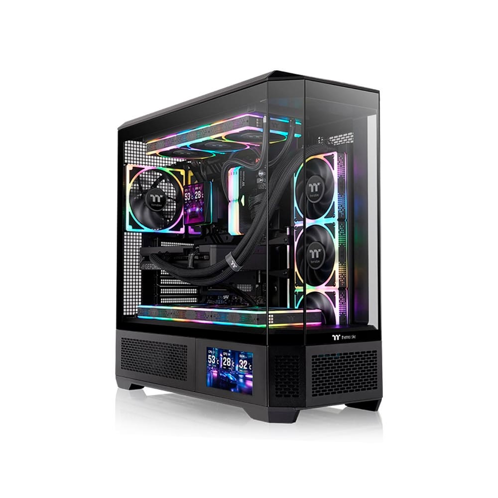 Gabinete Gamer Thermaltake View 600 TG Full Tower E-ATX Sem Fans Preto