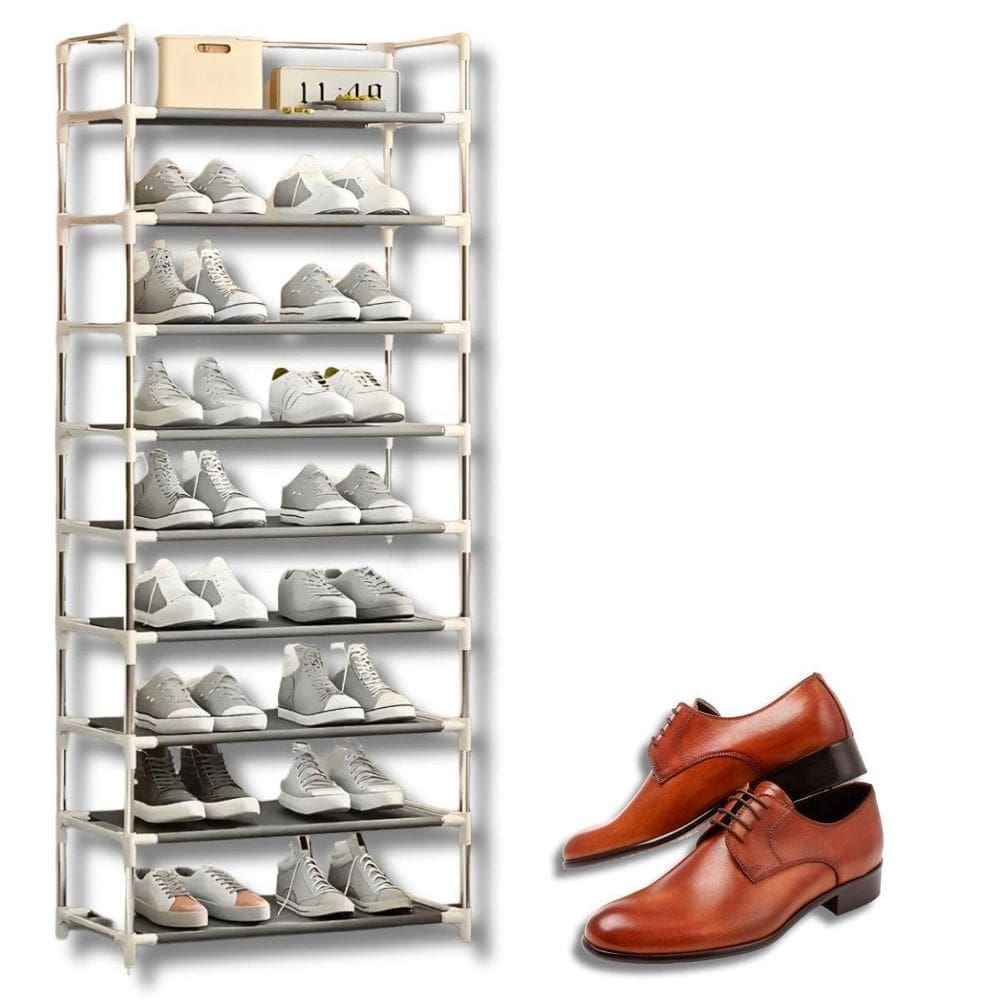 Sapateira Organizador Vertical 27 Pares 9 Prateleiras,