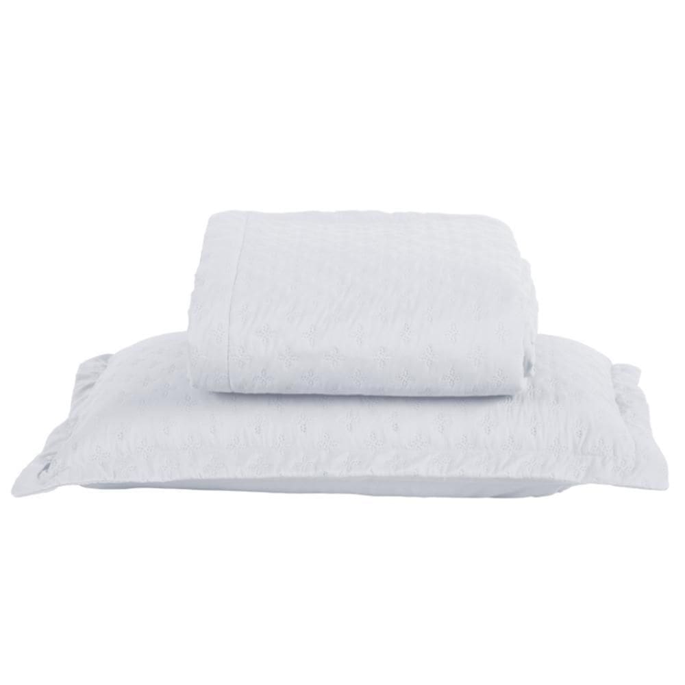 Kit Cobre Leito Colcha Atualle Solteiro Dupla Face 2P Branco
