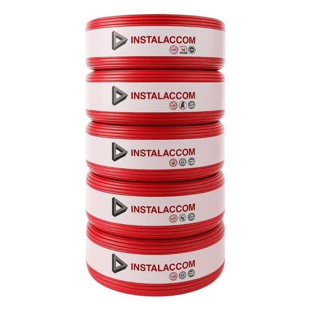 Vermelho Fio Elétrico Cabo Flexível 2,5Mm Rolo 100 Metros