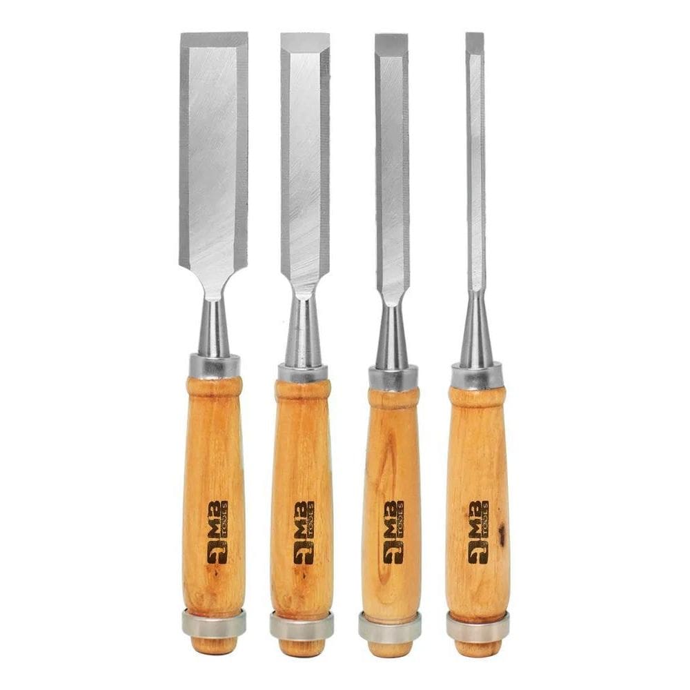 2X Kit Jogo 4 Formão Talhadeira Esculpir Madeir