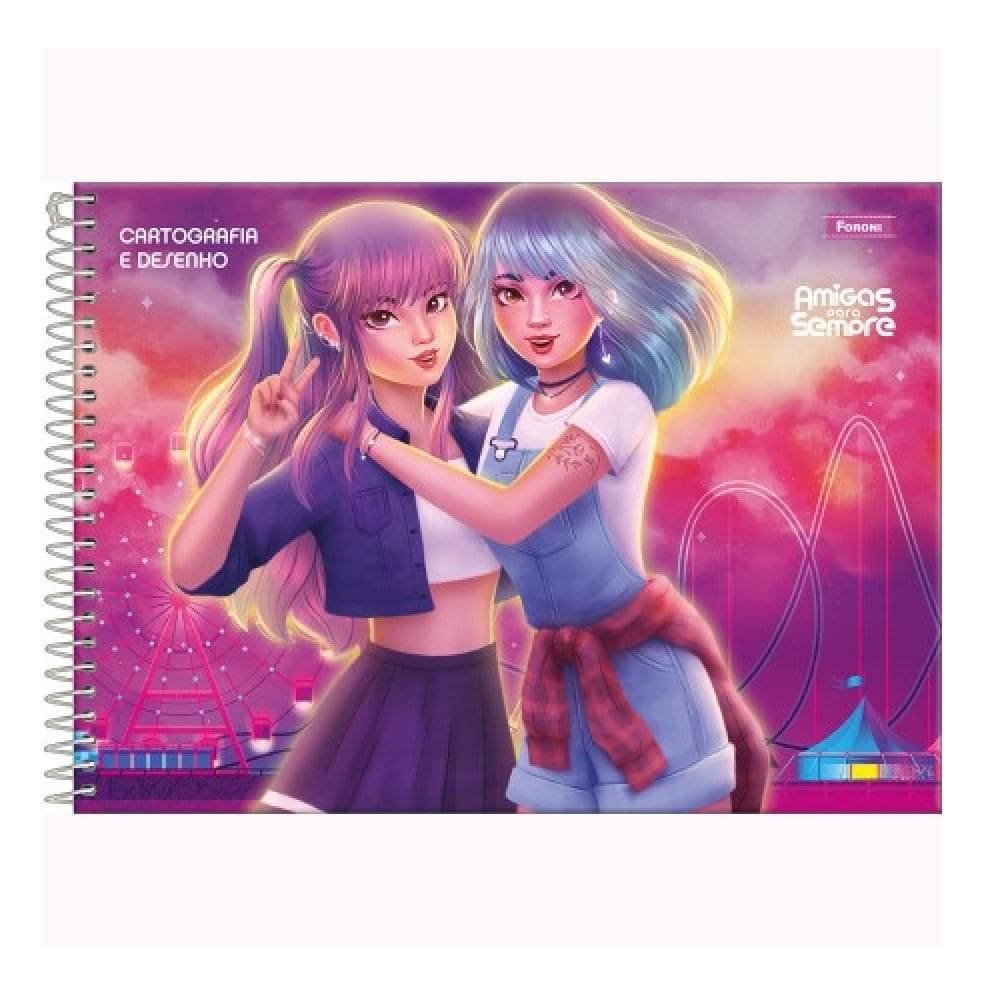 Caderno Cartografia 80fl 20x27,5cm Espiral Branco