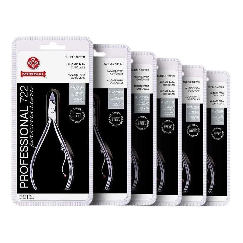2X 6 X Alicate Inox Cutícula Premium 722 - Mund