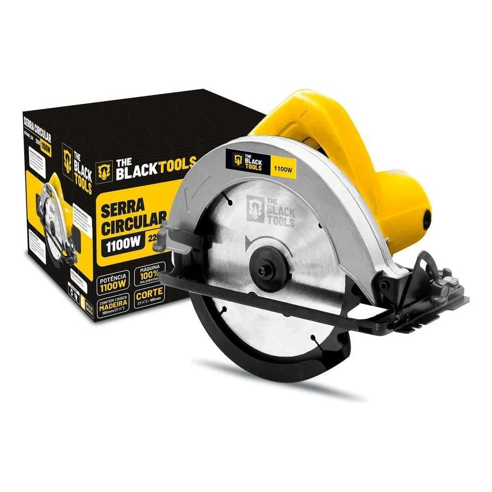 2X Serra Circular Elétrica The Black Tools 185Mm 1100W Cor A
