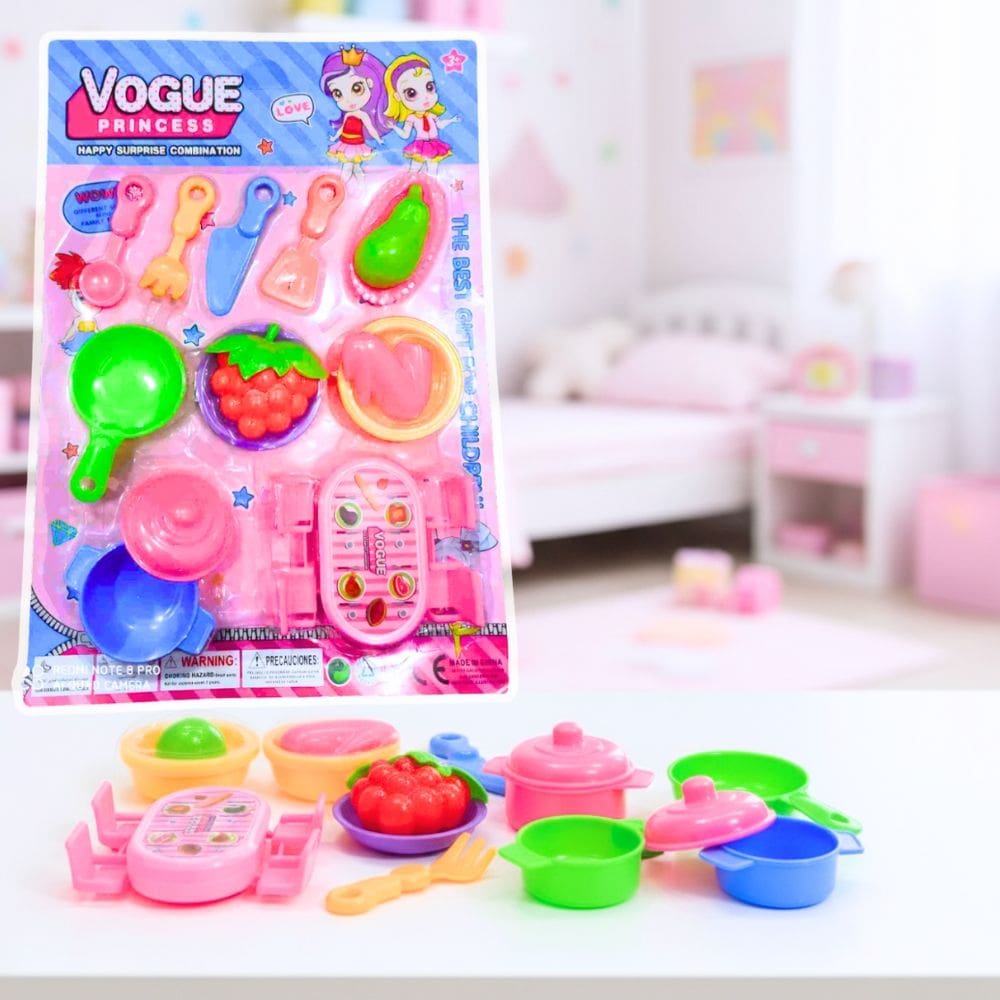 Kit Cozinha de Plástico 10 Peças diversas - Alegria e Criatividade Para os Pequenos Chefs - PANAMI